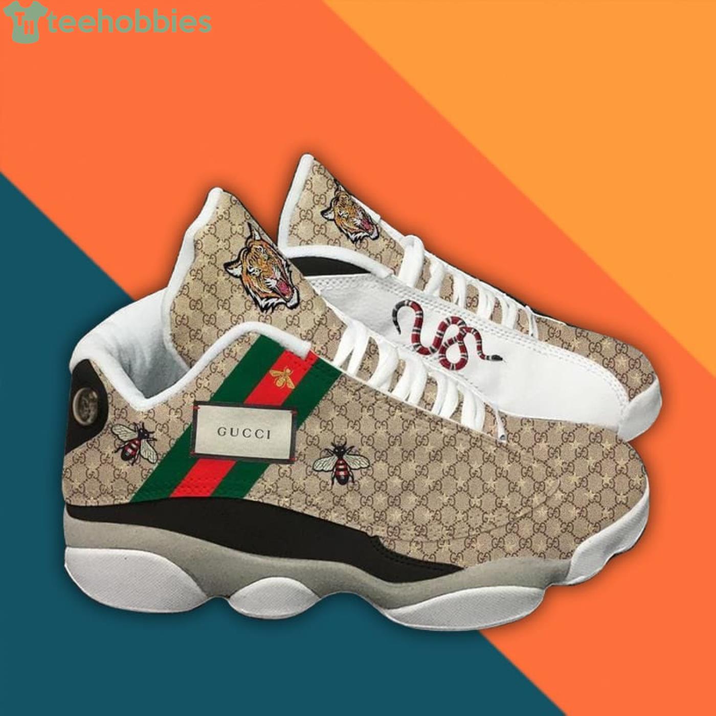 Gucci Jordan 13 Brown Red Snake Sneaker - TAGOTEE