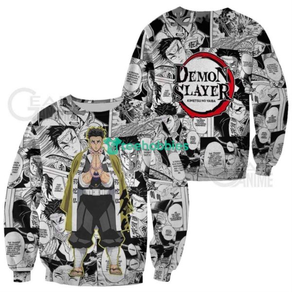 Gyomei Himejima Kimetsu Anime Fans Mix Manga All Over Printed 3D Shirt Product Photo 2