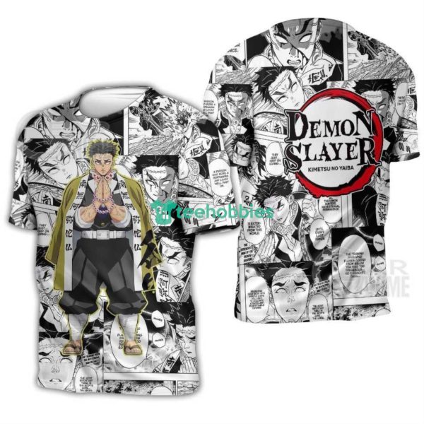 Gyomei Himejima Kimetsu Anime Fans Mix Manga All Over Printed 3D Shirt Product Photo 3