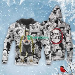 Gyomei Himejima Kimetsu Anime Fans Mix Manga All Over Printed 3D Shirt Product Photo 4