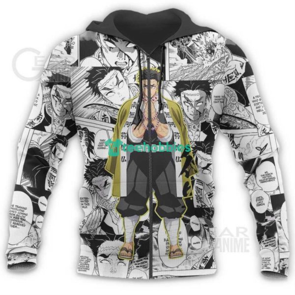 Gyomei Himejima Kimetsu Anime Fans Mix Manga All Over Printed 3D Shirt Product Photo 8