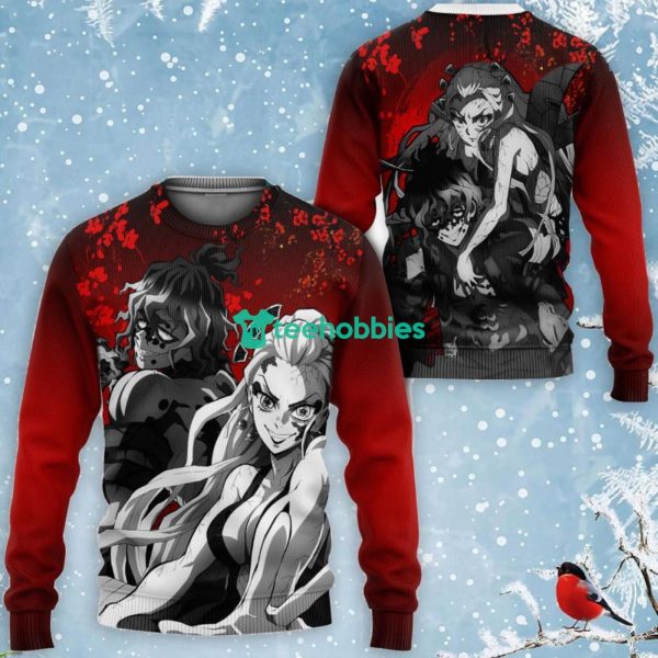 Gyutato and Daki All Over Printed 3D Shirt Custom Kimetsu Anime Fans Japan Art Product Photo 2