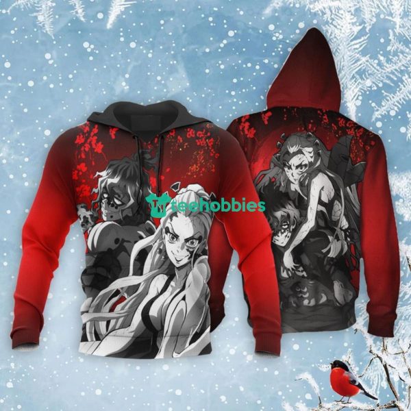 Gyutato and Daki All Over Printed 3D Shirt Custom Kimetsu Anime Fans Japan Art Product Photo 3