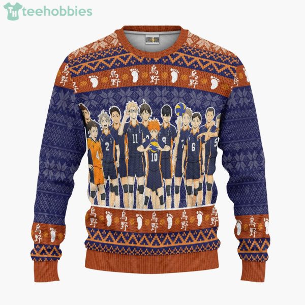 Haikyuu Karasuno High Anime Fans Ugly Christmas Sweater Hoodie Product Photo 1