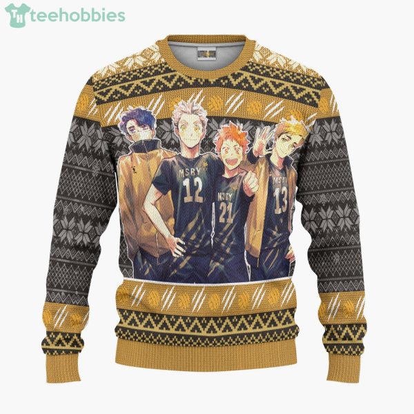 Haikyuu MSBY Black Jackals Anime Fans Ugly Christmas Sweater Hoodie Product Photo 1