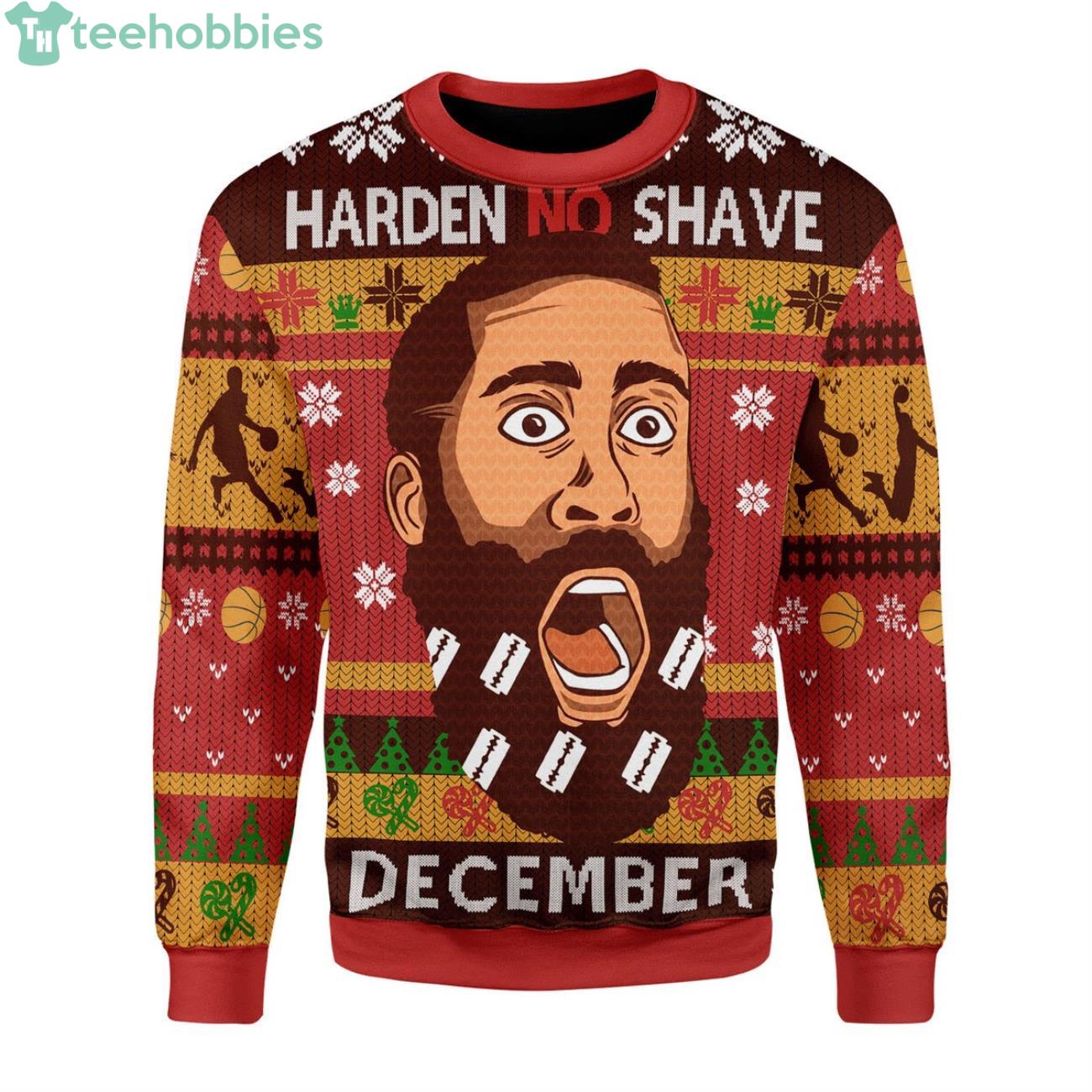 Harden No Shave December Ugly Christmas Sweater Product Photo 1 Harden No Shave December Ugly Christmas Sweater Product Photo 1