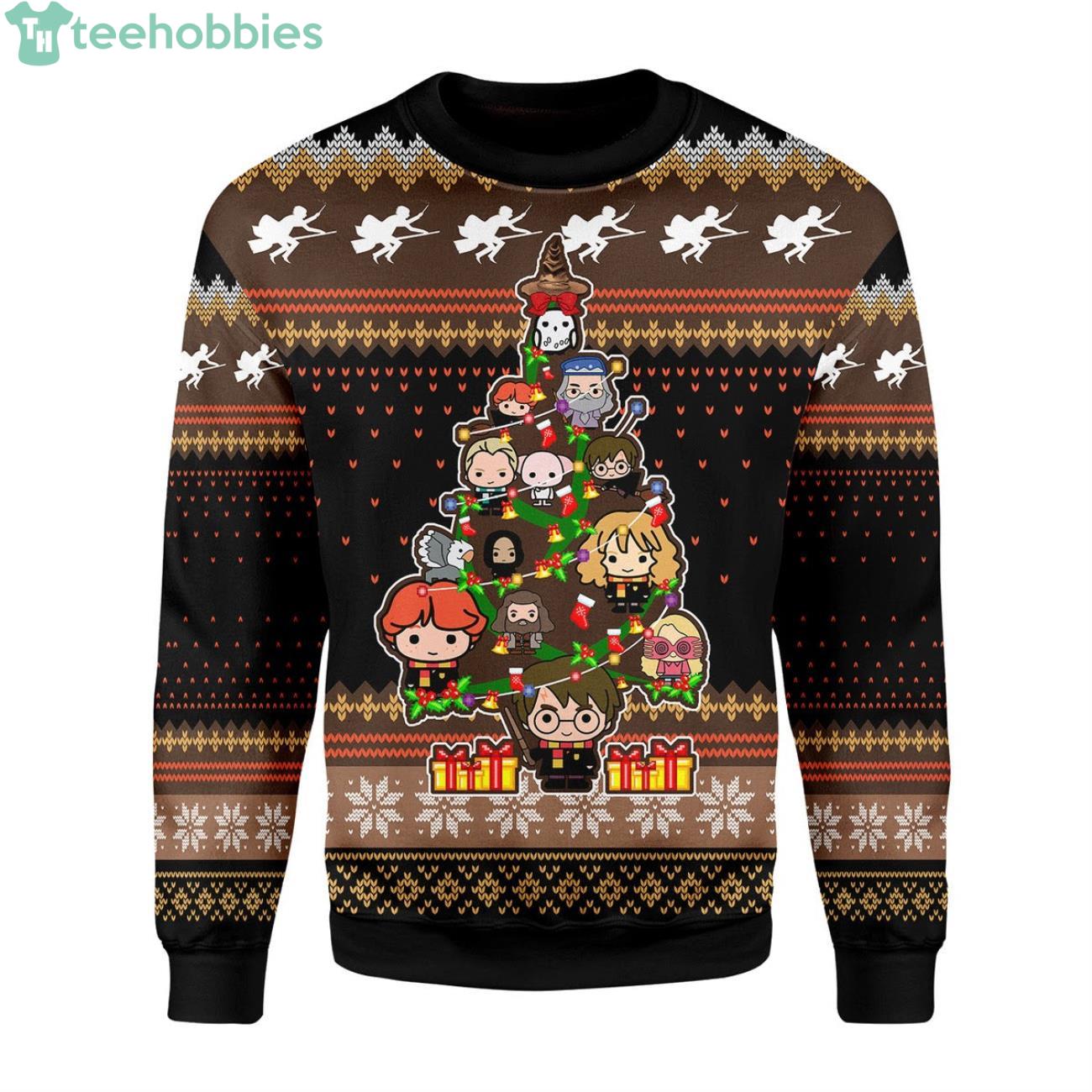Harry Potter Christmas Tree Ugly Christmas Sweater Product Photo 1