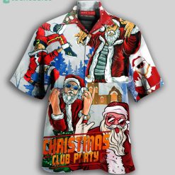 High Quality Santa Dances Like A Star Unisex Hawaiian Shirt image High Quality Santa Dances Like A Star Unisex Hawaiian Shirtproduct photo 2