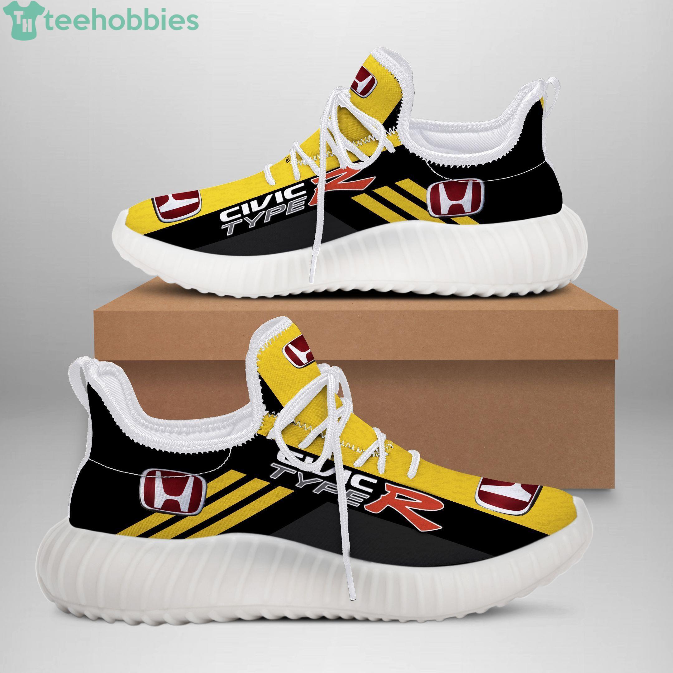 Honda Civic Type R Sneaker Fans Yellow Striped Reze Shoes image Honda Civic Type-R Sneaker Fans Yellow Striped Reze Shoes Product Photo 2