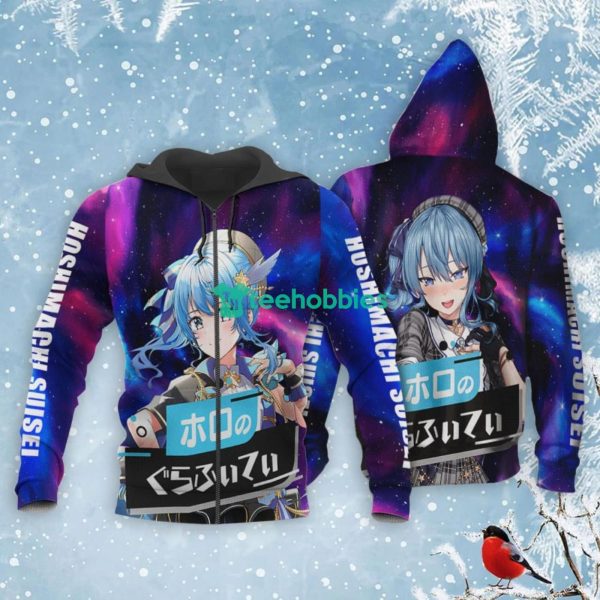 Hoshimachi Suisei All Over Printed 3D Shirt Holo Graffiti Custom Anime Fans Product Photo 1