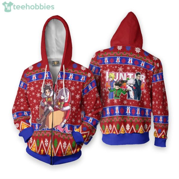 Hunter x Hunter Gon And Killua Custom Anime Fans Ugly Christmas Sweater Hoodie Product Photo 2