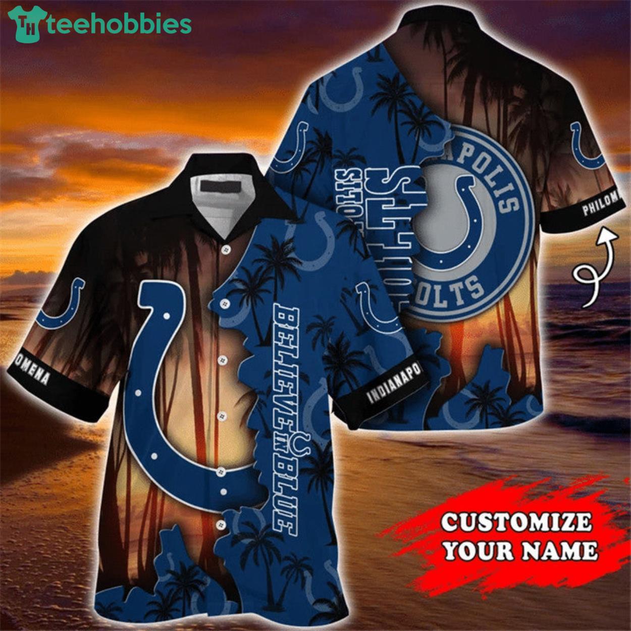 Indianapolis Colts Hawaiian Custom Name For Fans Product Photo 1