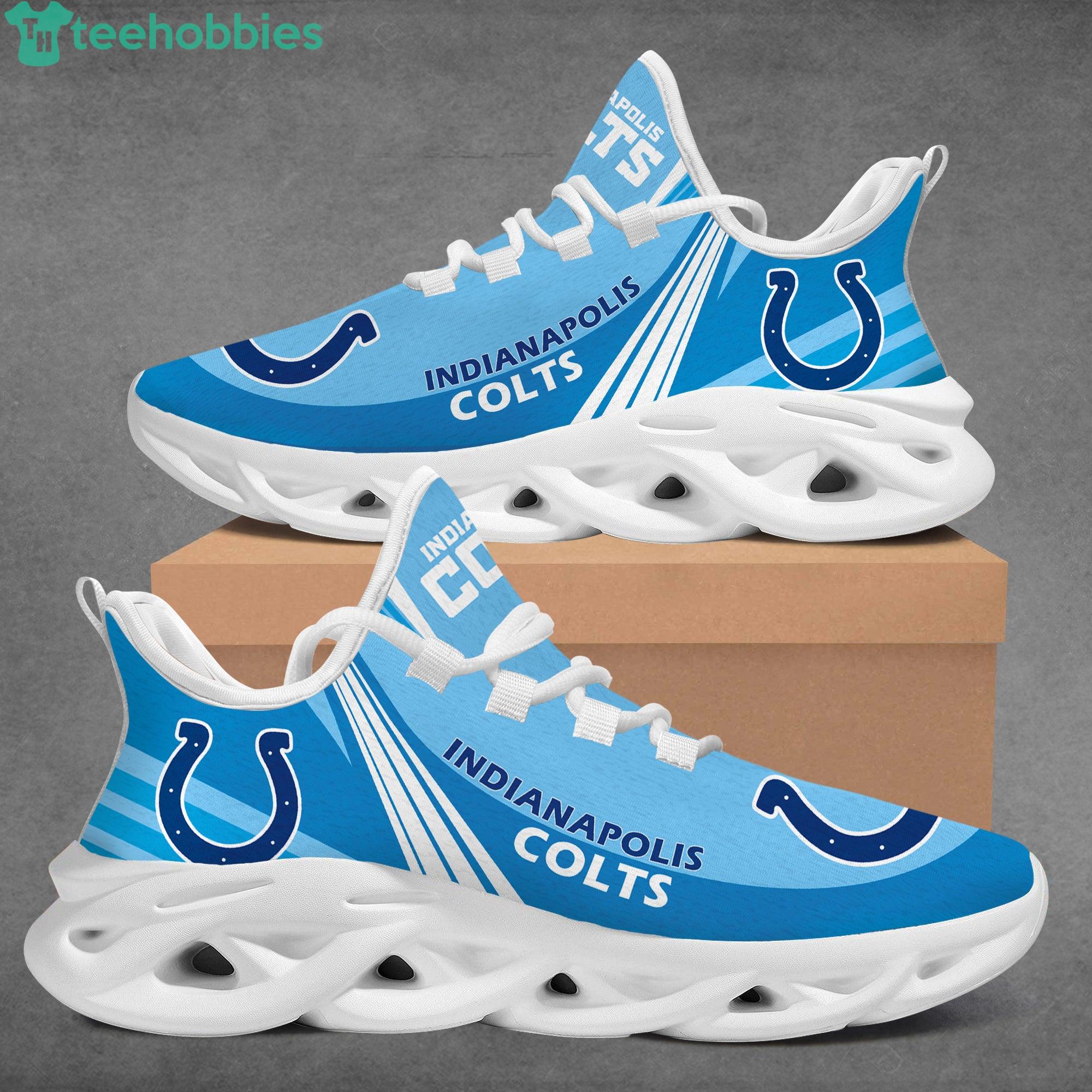 Indianapolis Colts Striped Style Max Soul Sneaker Running Shoes Product Photo 1