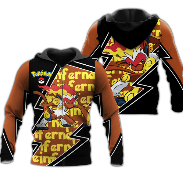 Infernape Zip All Over Printed 3D Shirt Costume Pokemon Fan Gift Idea Product Photo 1