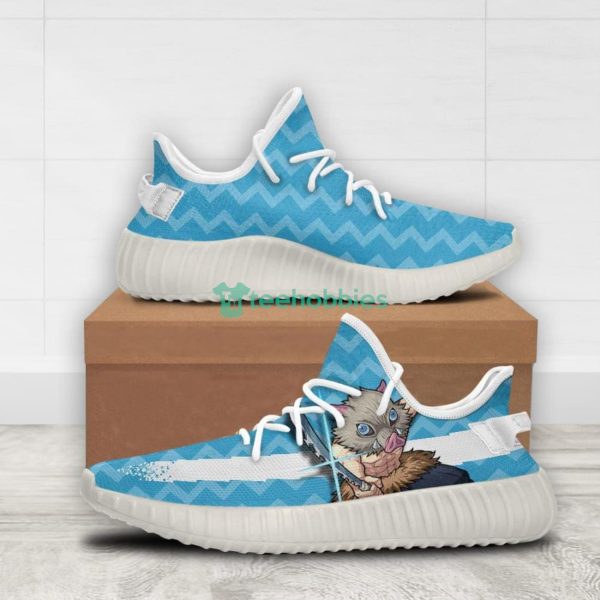 Inosuke Hashibira Custom Kimetsu No Yaiba Anime Yeezy Shoes For Fans Product Photo 2