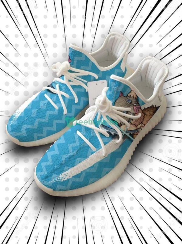 Inosuke Hashibira Custom Kimetsu No Yaiba Anime Yeezy Shoes For Fans Product Photo 1