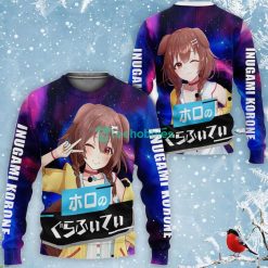 Inugami Korone All Over Printed 3D Shirt Holo Graffiti Custom Anime Fans Product Photo 2