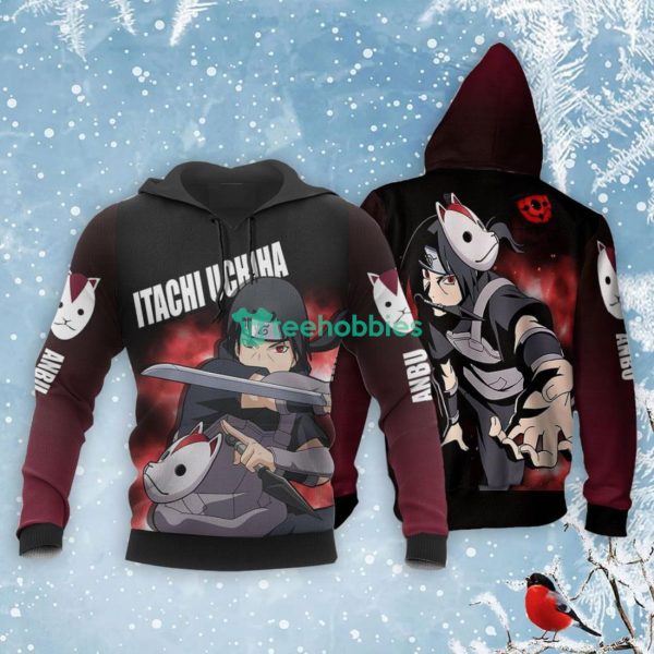 Itachi Anbu All Over Printed 3D Shirt Naruto Custom Anime Fans Product Photo 3