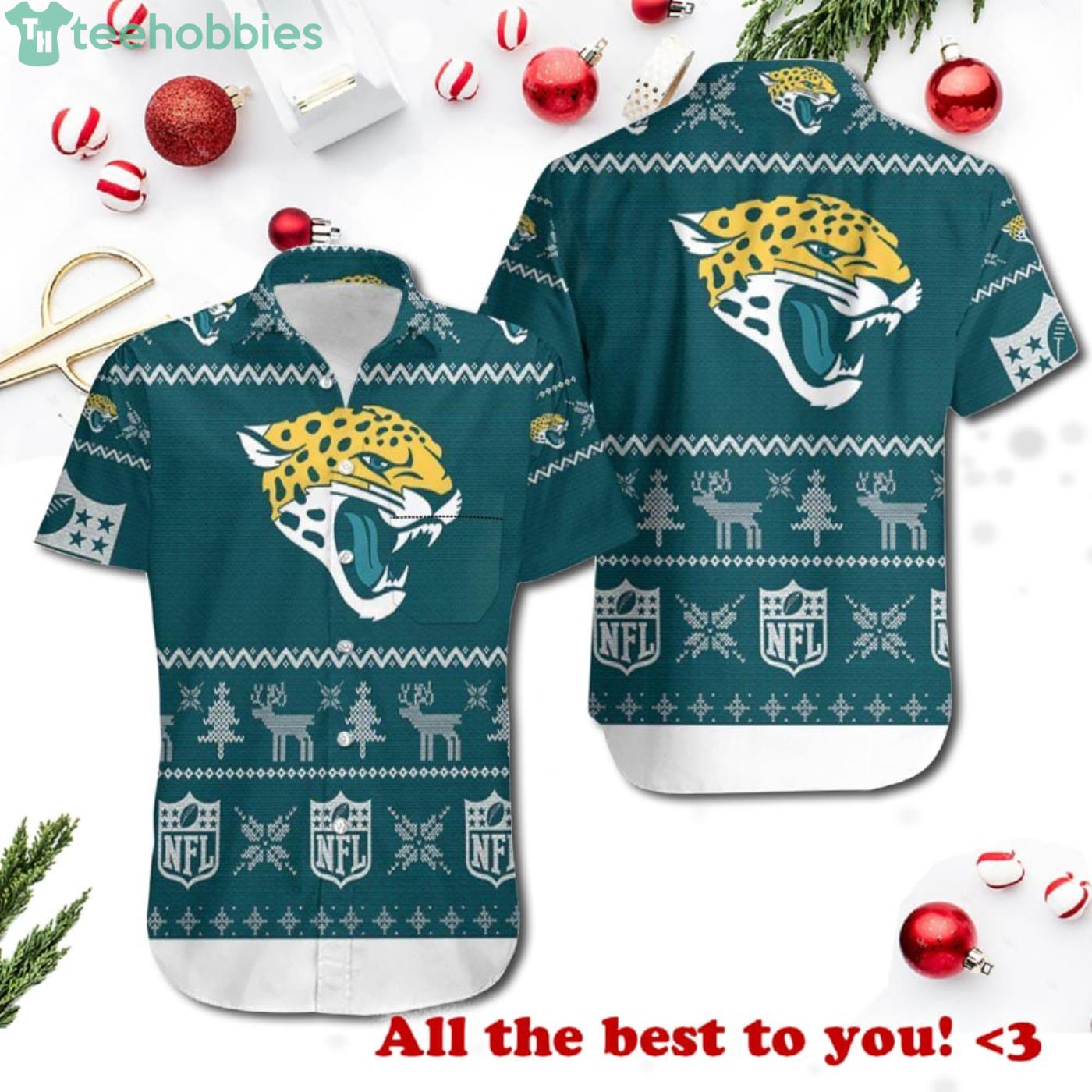 Jacksonville Jaguars Christmas Ugly Pattern 3D Hawaiian Shrit Product Photo 1