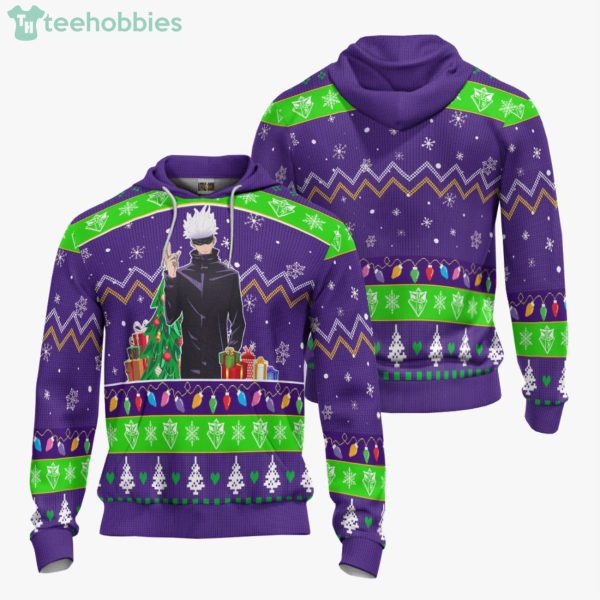 Jujutsu Kaisen Custom Satoru Gojou Anime Fans Ugly Christmas Sweater Hoodie Product Photo 3