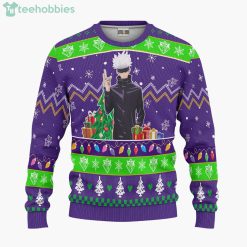 Jujutsu Kaisen Custom Satoru Gojou Anime Fans Ugly Christmas Sweater Hoodie Product Photo 1