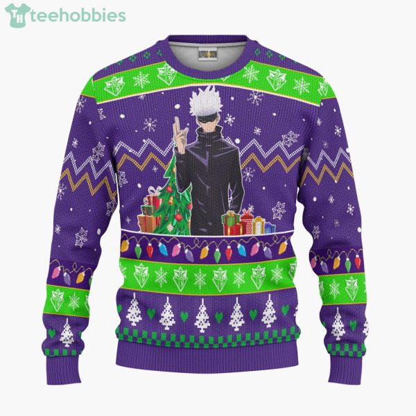 Jujutsu Kaisen Custom Satoru Gojou Anime Fans Ugly Christmas Sweater Hoodie Product Photo 1