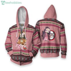 Kamado Nezuko Cute Demon Slayer Anime Fans Ugly Christmas Sweater Hoodie Product Photo 2