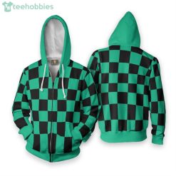 Kamado Tanjirou Pattern Demon Slayer Anime Fans Ugly Christmas Sweater Hoodie Product Photo 2