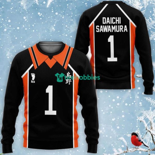 Karasuno Daichi Sawamura Uniform All Over Printed 3D Shirt Haikyuu Anime Fans Product Photo 2