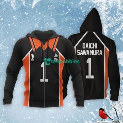 Karasuno Daichi Sawamura Uniform All Over Printed 3D Shirt Haikyuu Anime Fans Product Photo 1