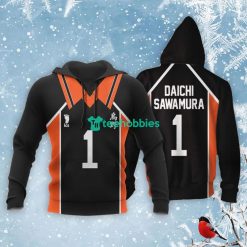 Karasuno Daichi Sawamura Uniform All Over Printed 3D Shirt Haikyuu Anime Fans Product Photo 4