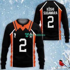 Karasuno Koshi Sugawara Uniform All Over Printed 3D Shirt Haikyuu Anime Fans Product Photo 2
