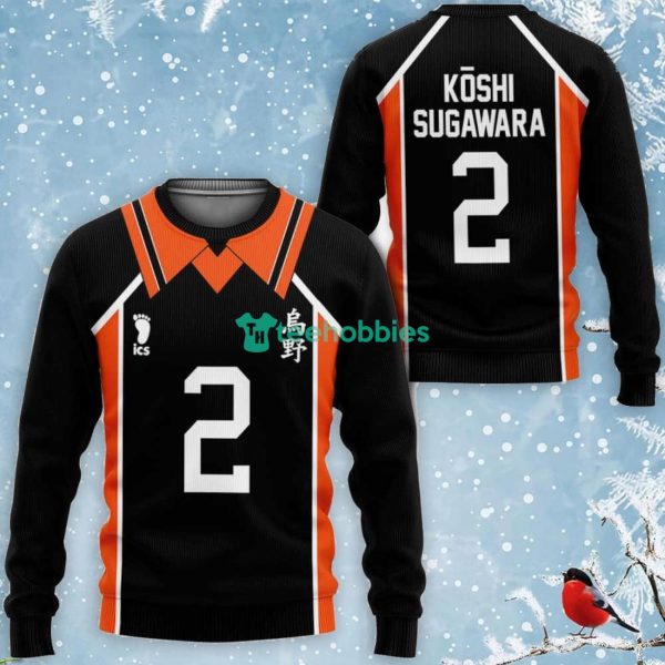 Karasuno Koshi Sugawara Uniform All Over Printed 3D Shirt Haikyuu Anime Fans Product Photo 2