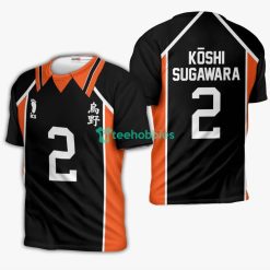 Karasuno Koshi Sugawara Uniform All Over Printed 3D Shirt Haikyuu Anime Fans Product Photo 3