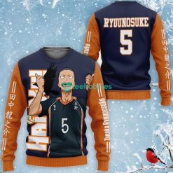 Karasuno Tanaka Ryuu All Over Printed 3D Shirt Haikyuu Anime Fans Product Photo 2