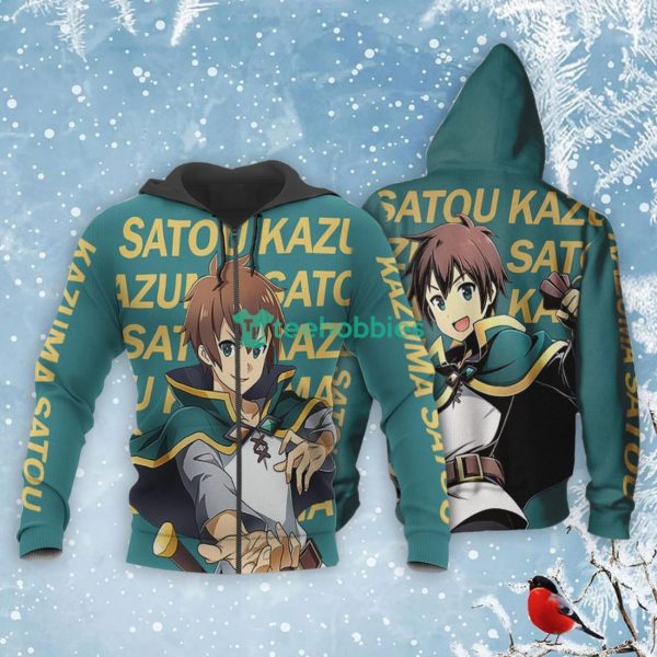 Kazuma Satou All Over Printed 3D Shirt KonoSuba Custom Anime Fans For Fans Product Photo 1