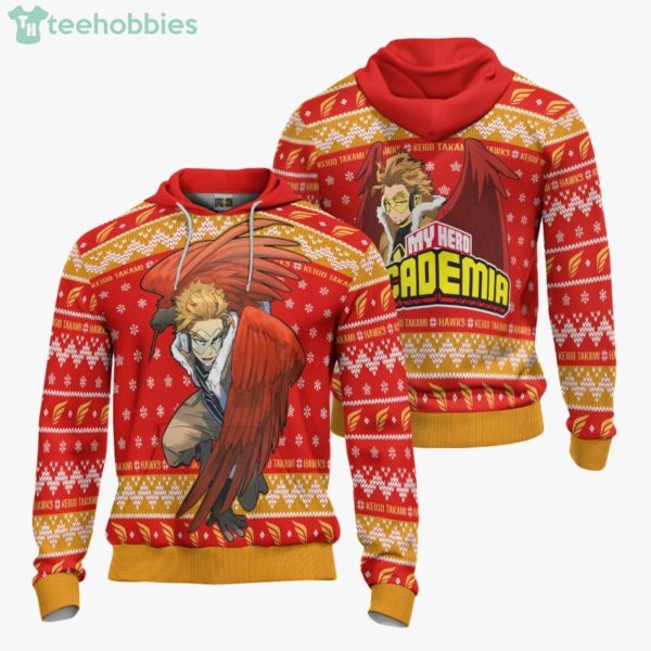 Keigo Takami My Hero Academia Custom Hawks Ugly Christmas Sweater Hoodie Product Photo 3