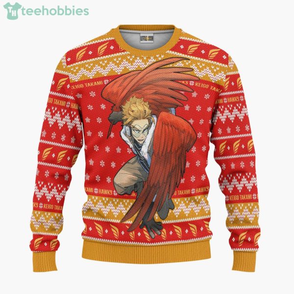 Keigo Takami My Hero Academia Custom Hawks Ugly Christmas Sweater Hoodie Product Photo 1