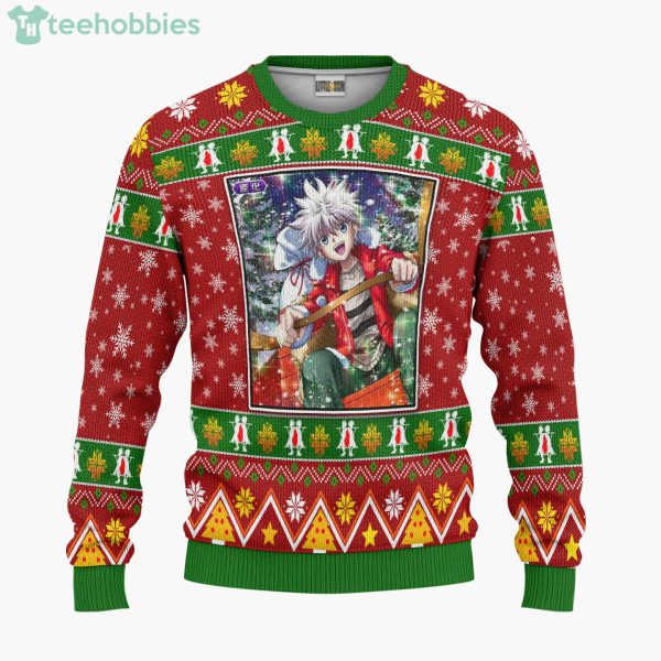 Killua Zoldyck Custom Hunter x Hunter Anime Fans Ugly Christmas Sweater Hoodie Product Photo 1