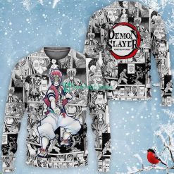 Kimetsu Akaza All Over Printed 3D Shirt Custom Anime Fans Mix Manga Kimetsu No Yaiba Product Photo 3