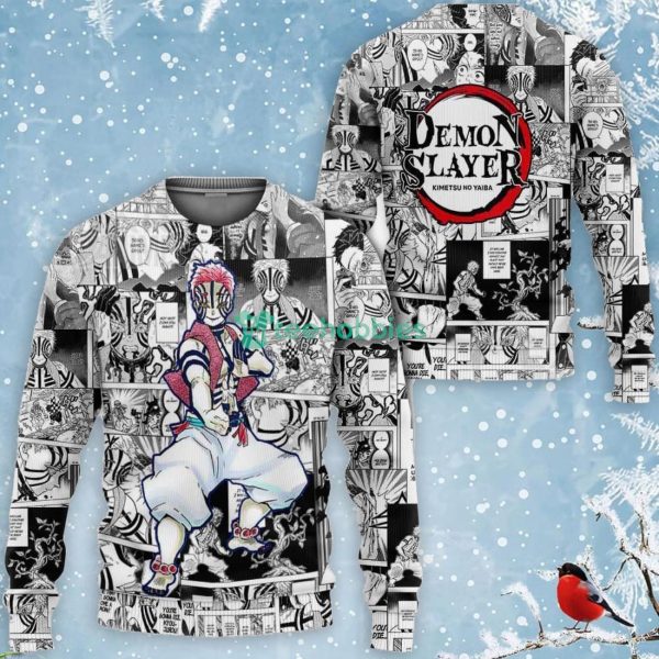 Kimetsu Akaza All Over Printed 3D Shirt Custom Anime Fans Mix Manga Kimetsu No Yaiba Product Photo 3