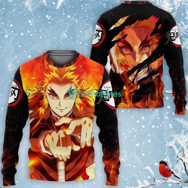 Kyojuro Rengoku All Over Printed 3D Shirt Custom Kimetsu Anime Fans Product Photo 2