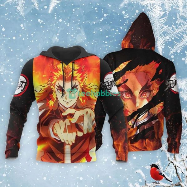 Kyojuro Rengoku All Over Printed 3D Shirt Custom Kimetsu Anime Fans Product Photo 3