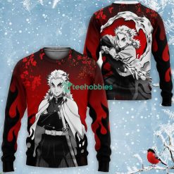 Kyojuro Rengoku All Over Printed 3D Shirt Custom Kimetsu Anime Fans Japan Art Product Photo 2