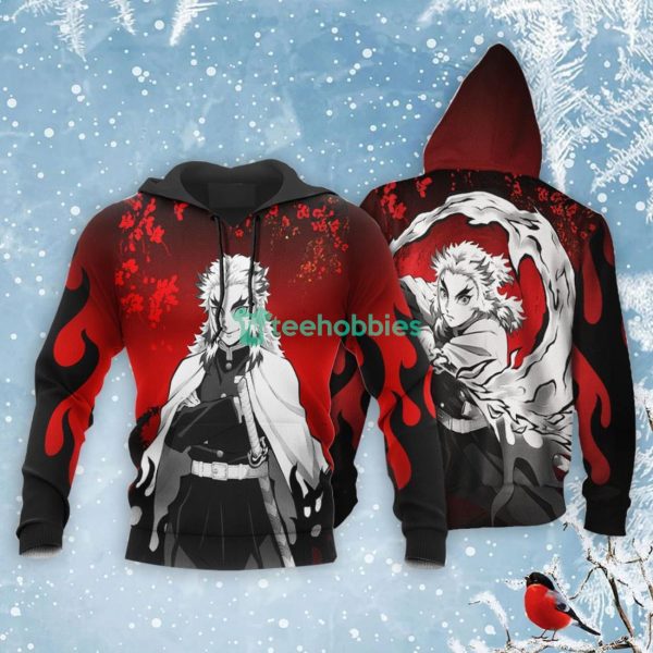 Kyojuro Rengoku All Over Printed 3D Shirt Custom Kimetsu Anime Fans Japan Art Product Photo 3