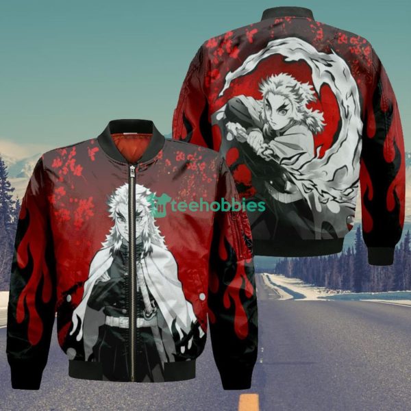 Kyojuro Rengoku All Over Printed 3D Shirt Custom Kimetsu Anime Fans Japan Art Product Photo 4
