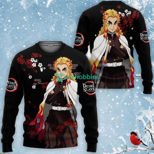 Kyojuro Rengoku All Over Printed 3D Shirt Custom Kimetsu Anime Fans Japan Style Product Photo 2