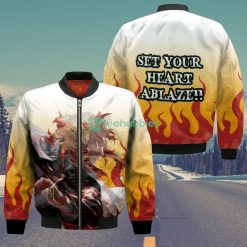 Kyojuro Rengoku All Over Printed 3D Shirt Kimetsu Anime Fans Product Photo 4