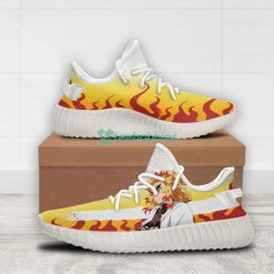 Kyojuro Rengoku Custom Kimetsu No Yaiba Anime Yeezy Shoes For Fans Product Photo 2