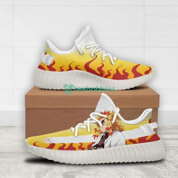 Kyojuro Rengoku Custom Kimetsu No Yaiba Anime Yeezy Shoes For Fans Product Photo 2